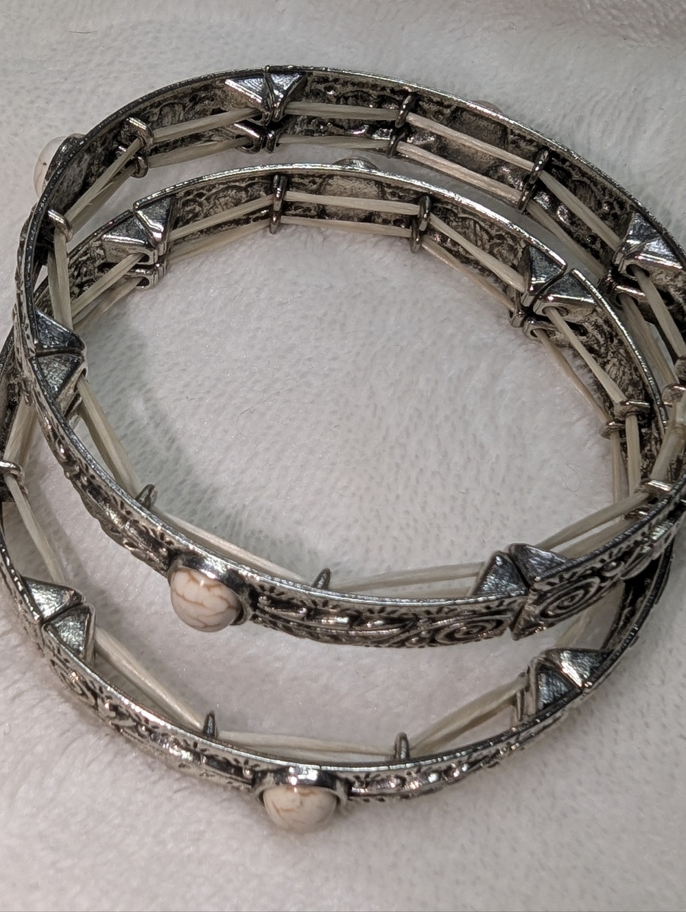 PrimalNeed Boho Western & Vintage Filigree Stretch Bracelet Bundle - Set of 3 - Picture 2 of 4